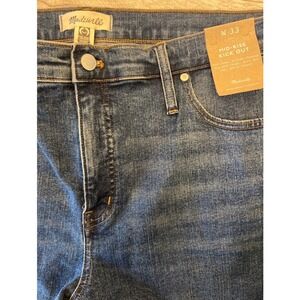 Madewell Mid Rise Kick Out Jeans Women's Size 33 Blue Denim Flare Leg